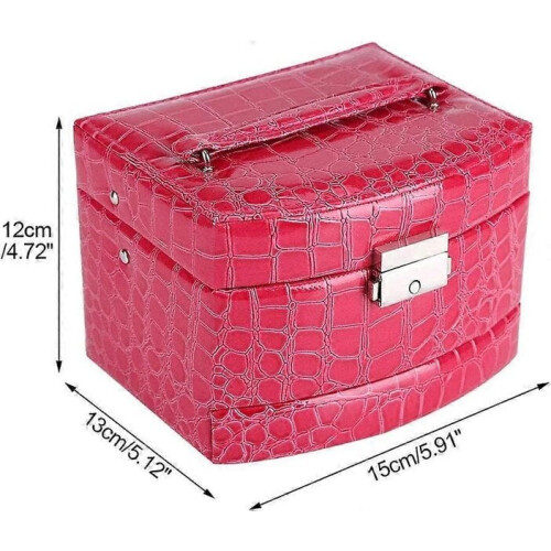 3-laags sieradendoos met sluiting roze PHRL38301 1