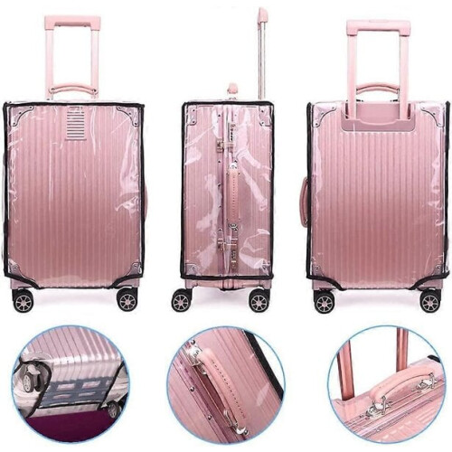 Conjunto de 2 capas transparentes para malas de 28 polegadas em PVC transparente. 2