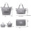 Große Reisetasche, modisch, XL, grau 4