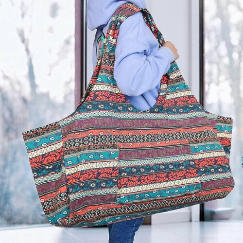 Bolsa para tapete de ioga, ideal para viagens e compras. 2