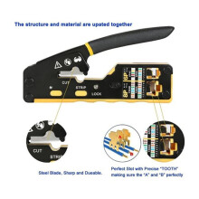 Pinze Multifunzione, Kit di Attrezzi per Crimpatura RJ45 In Acciaio al Carbonio per Ethernet