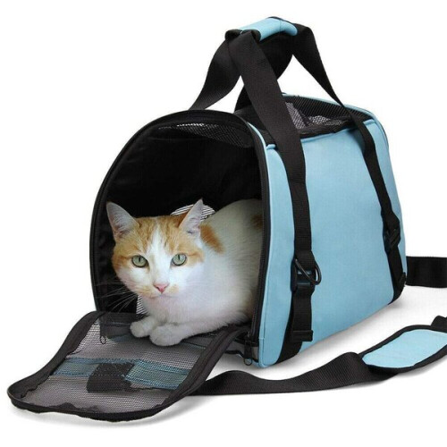 Mesh pet carrier, various sizes, blue 2