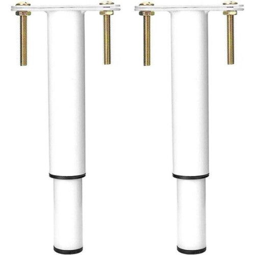Amxcnoy adjustable bed leg set (18-33 cm), white legs 1