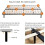 Amxcnoy adjustable bed leg set (18-33 cm), white legs 4