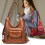 Handtasche der Mutter, einseitiger Rucksack aus weichem Leder, grau, PHRL33201 4