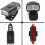 Ensemble d'éclairage de vélo LED rechargeable, noir 2