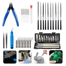 47-Teiliges 3D-Modell-Schleifwerkzeugset, Entgratungs-, Gravier- und Schnitzmesser, DIY-Feilenschneider für 3D-Druckerteile