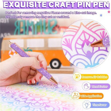 4 PCS Vinyl Tool Kit with Squeegee, Flat Tweezers & Pin Pen for HTV,Inkjet Stickers, Relief Printing & Scrapbooking