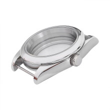 39 mm Edelstahlgehäuse, Poliert, Saphirglas, Passend für NH35/NH36-Uhrwerk, Transparenter Gehäuseboden
