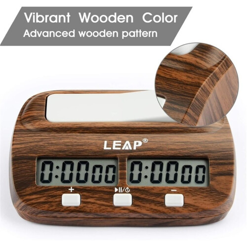 LEAP Chess Clock Digital Chess Timer with Count  Countdown,Portable Game Timer for Chess,Board Games & Tournament 1