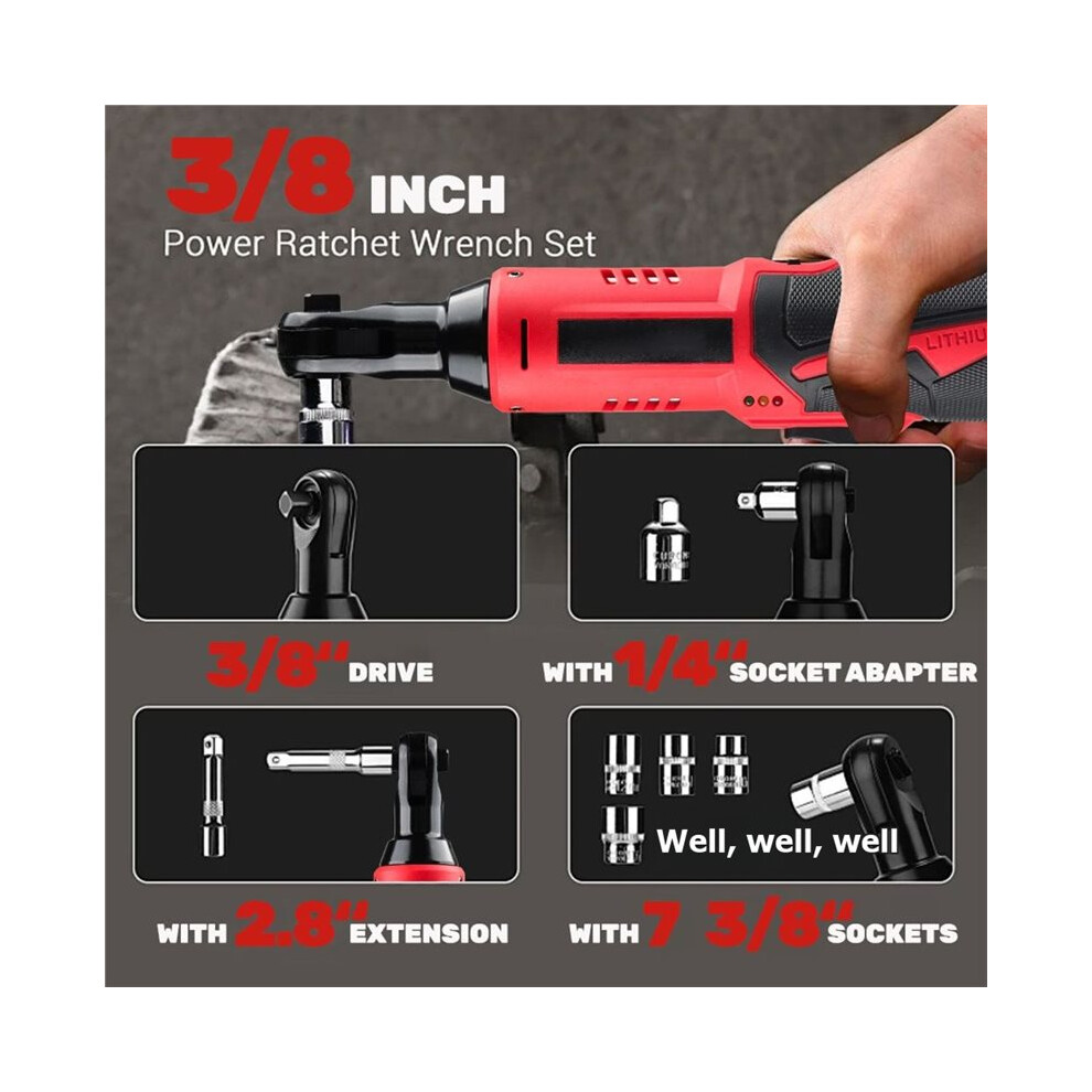 12V 3/8 Rechargeable Lithium Battery Wrench, Stage Construction, Motorcycle Maintenance, Small Household Appliances 4712825677133