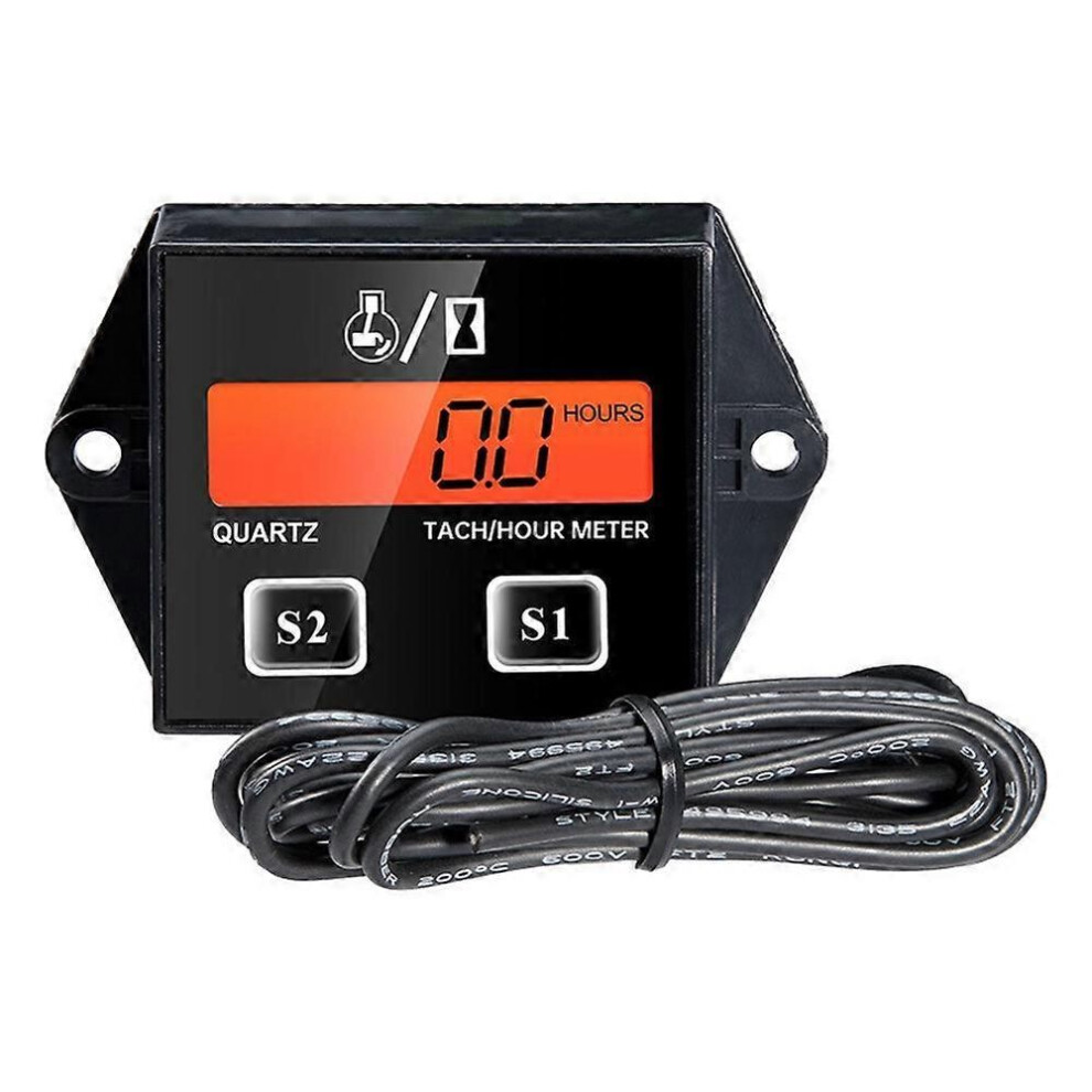 Digital Engine Tach Hour Meter Tachometer Gauge Engine Rpm Lcd Display For Car Motorcycle Stroke Engine Boat Atv Moto 6083104368294