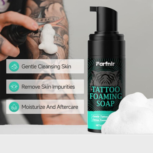 (60ml) Tattoo Cleaning Mousse Foam Care Non-Irritating Fine Moisturizing 200ml