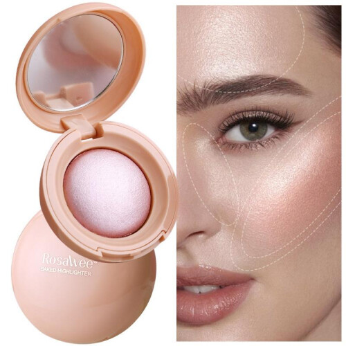 (03) Face Highlight Contour Palette Shimmer Natural Illuminating Profile Modifying Makeup Kit 2