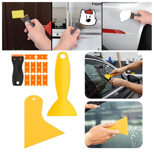 Vinyl Wrap Tool Kit for Car Window Tint Installation Micro Squeegee Corner Scraper Vinyl Cutter Profession Car Wrap Kit 1