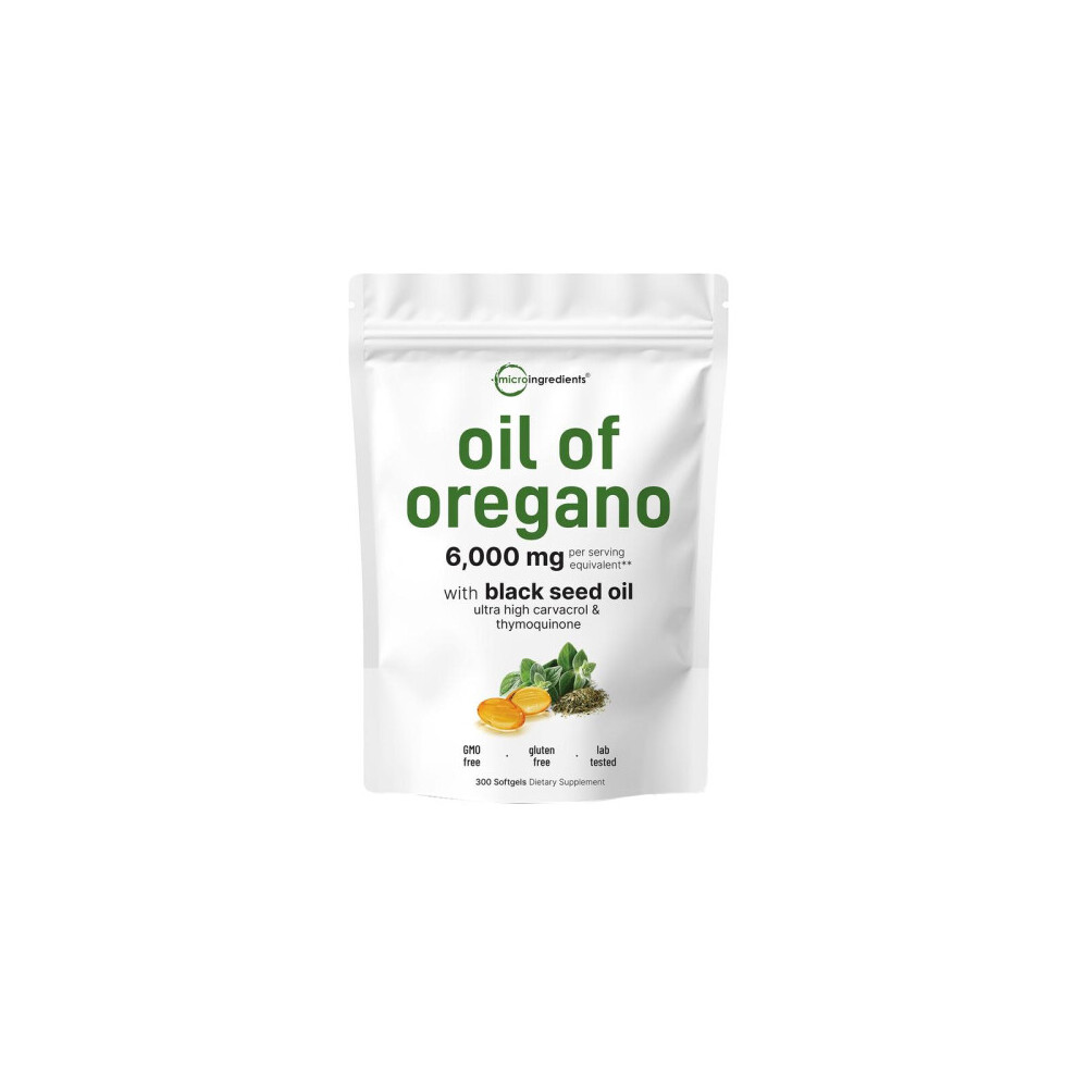 Zytweed 300 Softgels Oregano Oil With Black Seed Oil, 2 In 1 Herbal Supplement For Immune Support