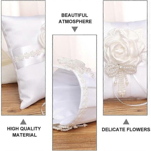 Conjunto de 2 almofadas de casamento com flores PHRL36557 1