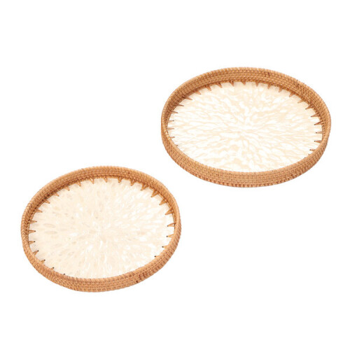 Assiette à collations, coquille blanche, deux pièces 1