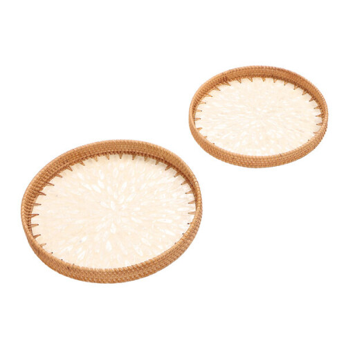 Assiette à collations, coquille blanche, deux pièces 2