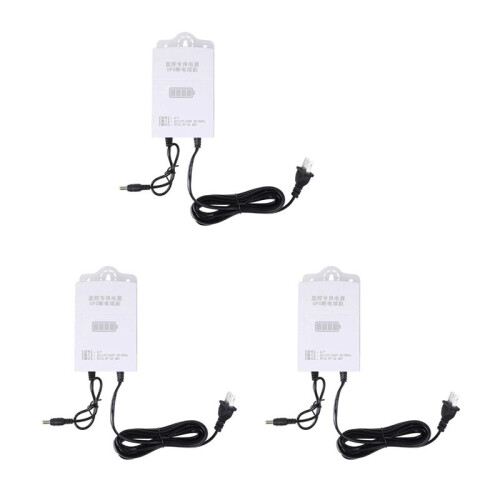 3X 12V-2A Uninterruptible Power Supply for WiFi, Router, Security Camera  UPS Battery Backup Protector US Plug