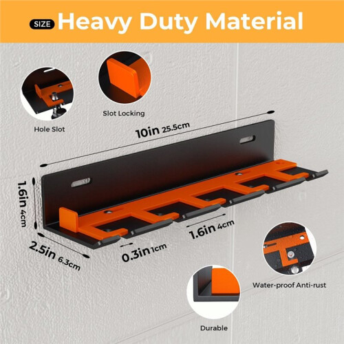 Heavy Duty Pneumatic Tool Rack Wall Mounted Organizer for Garage Workshop Storage Tools Spare Parts 2