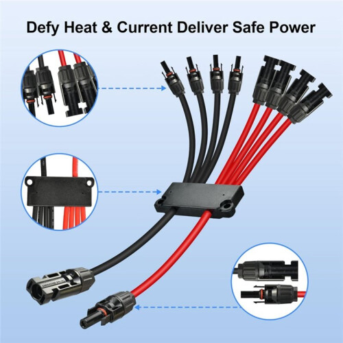 2 to 8 Solar Parallel Connectors  Y Branch Connectors for Multiple Solar Panels ,Solar Parallel Connectors 1