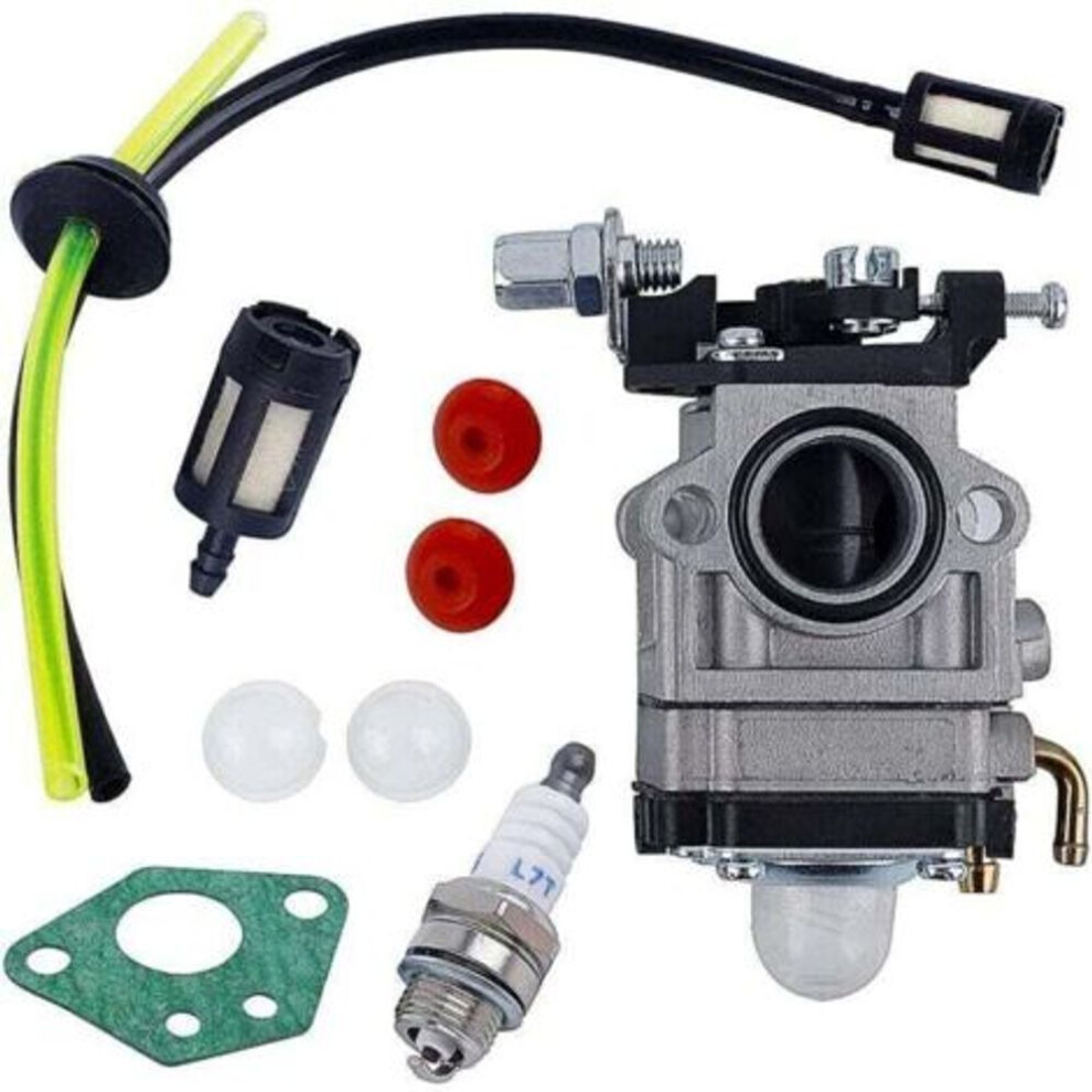 52Cc 49Cc 43Cc Brushcutter Carburetor Kit With Gasket, Hose, Spark Plug, And Fuel Filter 4267573753610