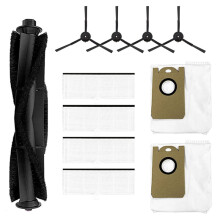 For Ultenic T10 Self-Cleaning Robot Vacuum Cleaner Accessories Main Brush Side Brush Hepa Filter Dust Bags(13pcs)
