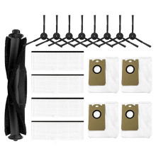 For Ultenic T10 Self-Cleaning Robot Vacuum Cleaner Accessories Main Brush Side Brush Hepa Filter Dust Bags(17pcs)