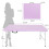 125cm Portable Heavy Duty Folding Table with Handle, Adjustable Height Foldable Table, Multi-Functional Fold up Table for Camping Picni 5