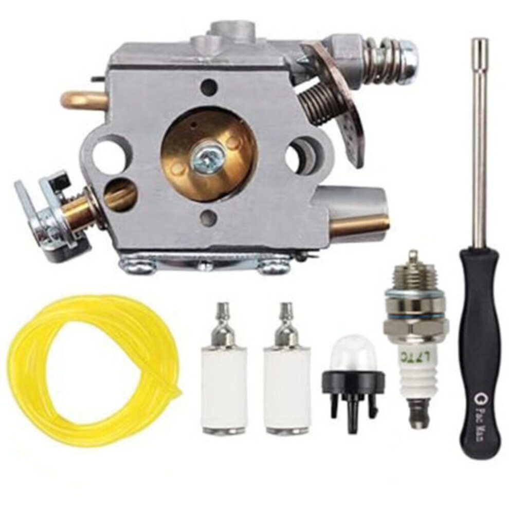 309376002 Carburetor For Ryobi Ry3714 Ry3716 For Homelite With Primer Bulb, Spark Plug, Fuel Filter, Fuel Hose 7413561335642