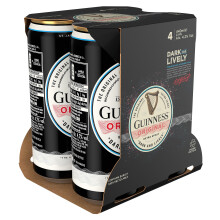 Guinness Original Extra Stout | 4.2% vol | 4 x 440ml Beer Cans| Medium & Balanced | Bitter & Sweet