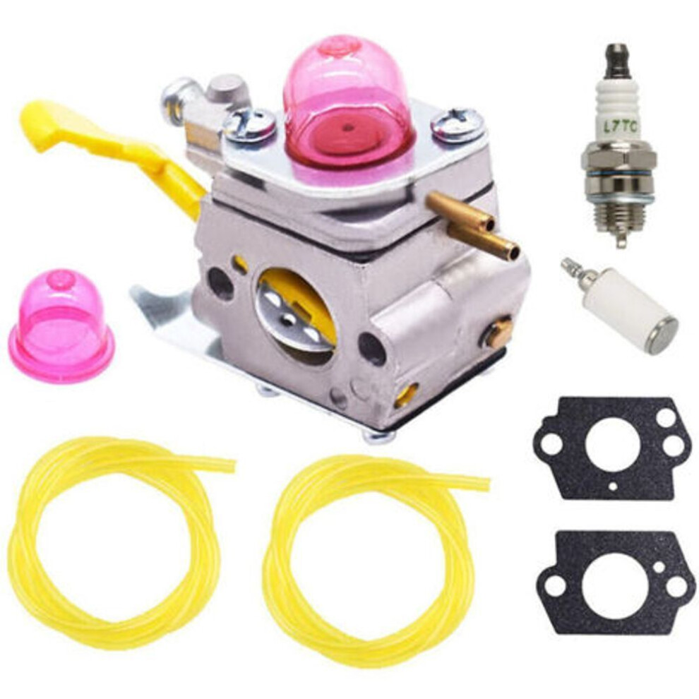 C1u-W18 Carburetor With Fuel Line And Fuel Filter Replacement For Craftsman And Poulan Weedeater Mx550, Mx557, P1500, P2500, P3500, Te475, T 1298588000898