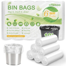 10L Small Bin Bags, 120 Counts Bin Liners Small Pedal Bin Bags Mini Pedal Bin Bags Pedal Bin Liners