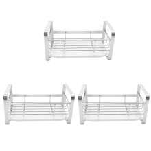 3X Sponge Holder, Sponge and Soap Holder for Kitchen Sink, 304 Stainless Steel Kitchen Dish Soap Caddy Tray Organizer