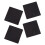 100mm x 100mm Plastic Ribbed Square End Caps Cover Tube Inserts 4 Pcs 1