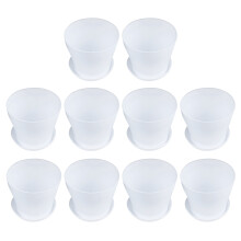 10X Planteur de Pots de Fleurs de Plante En Plastique Avec Plateau Soucoupe DÉCoration 14cm / 5.51Pouce