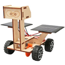 Véhicule D'Exploration Lunaire Solaire Enfants DIY Modèle Assemblé à la Main Puzzle en Bois 3D Science pour les Enfants Âgés