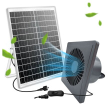 Neuer 6-Zoll Hochgeschwindigkeits 12V Solar-Silent-Ventilator mit 17W-Panel, Solar-Abgasventilator für Hühnerställe