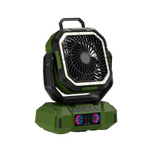 Ventilateur Portable de Camping avec Batterie de 40000mAh, Rechargeable, Ventilateur de Camping avec Télécommande et Lumière LED à 4 Vitesses A