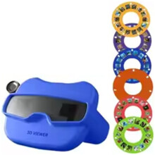 3D Slide Camera Children'S Toys with 6 Reel 3D Stereoscopic Viewer Toy 2 Colors Portable 3D Slide View Finder