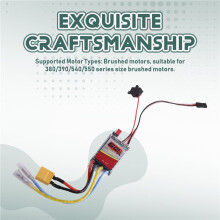 60A Brush RC ESC Electronic Speed Controller for 540/3650/3670 Brush Motor Model Car with XT60 Power Plug