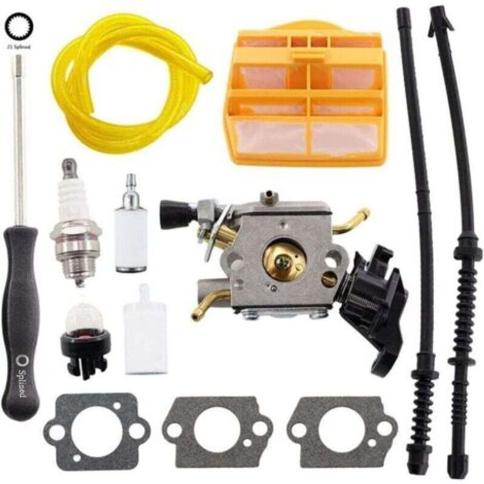 Carburetor With Gasket, Air Filter, And Fuel Line For Husqvarna 445, 445E, 450, And 450E Chainsaws. Jonsered Cs2245 And Cs2250 Chainsaws. Re 5066823399832