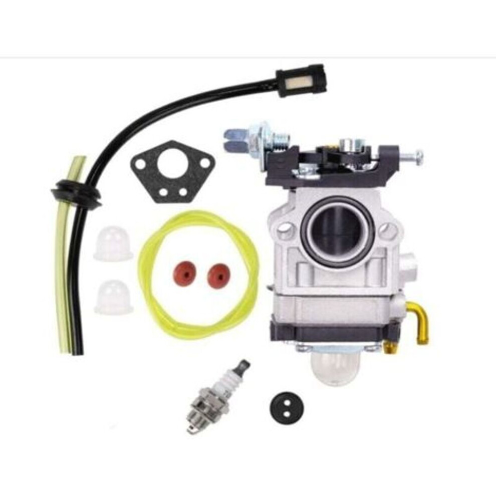 Carburetor For 52Cc, 49Cc, And 43Cc Brushcutter Engines, Carburetor Kit With Gasket, Hose, And Spark Plug 8333979682291