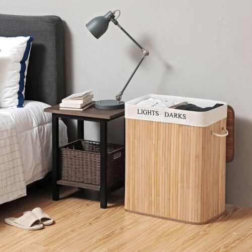 Panier à linge en bambou Songmics, 100 l 2