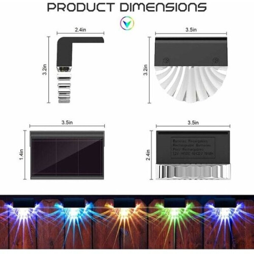 Tigrezy – Solar-LED-Außenwandleuchten, 4er-Pack 1