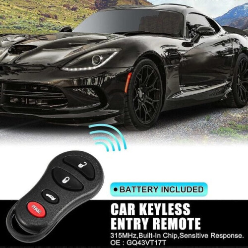 2 Pcs 315Mhz Replacement Keyless Entry Remote Car Key Fob 2