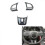 3 Pcs/Set Abs Car Steering Wheel Button Cover Sticker Interior 2