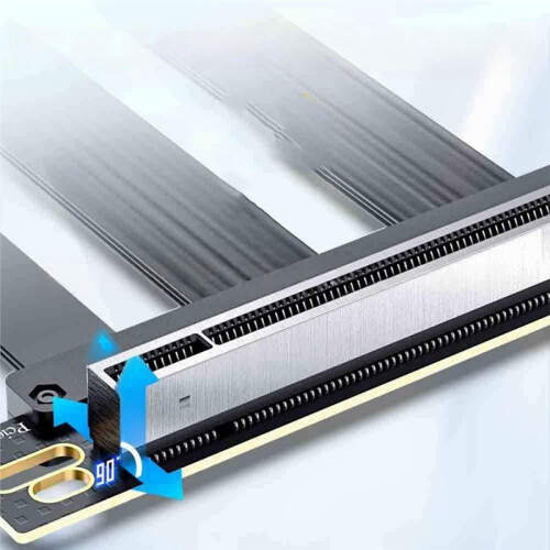 Cabo Riser PCIe 5.0 X16 Compatível com GPU PCIe 5.0, Extensão de Slot de 90 Graus para GPU RTX 5090 25 cm 1