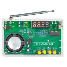 DIY FM Radio Electronic Kit 87-108Mhz with Digital Tube Display Rechargeable,Soldering & Assembly Circuit Board Kit